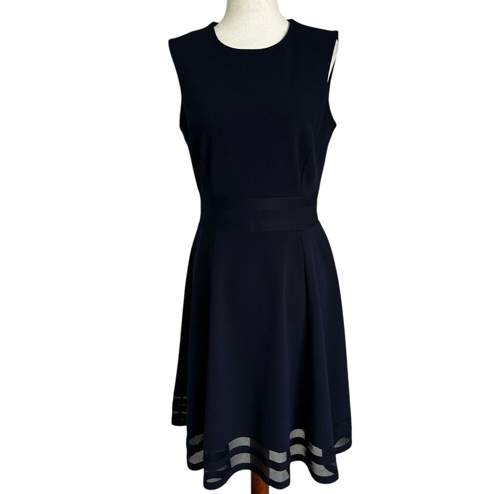 Calvin Klein Blue Fit & Flare Women Dress Size 6 62-58